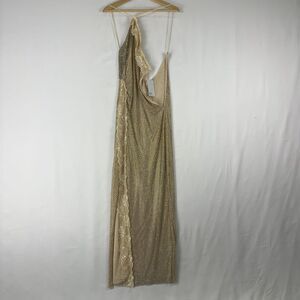 Self-Portrait Trim Maxi Dress in Gold